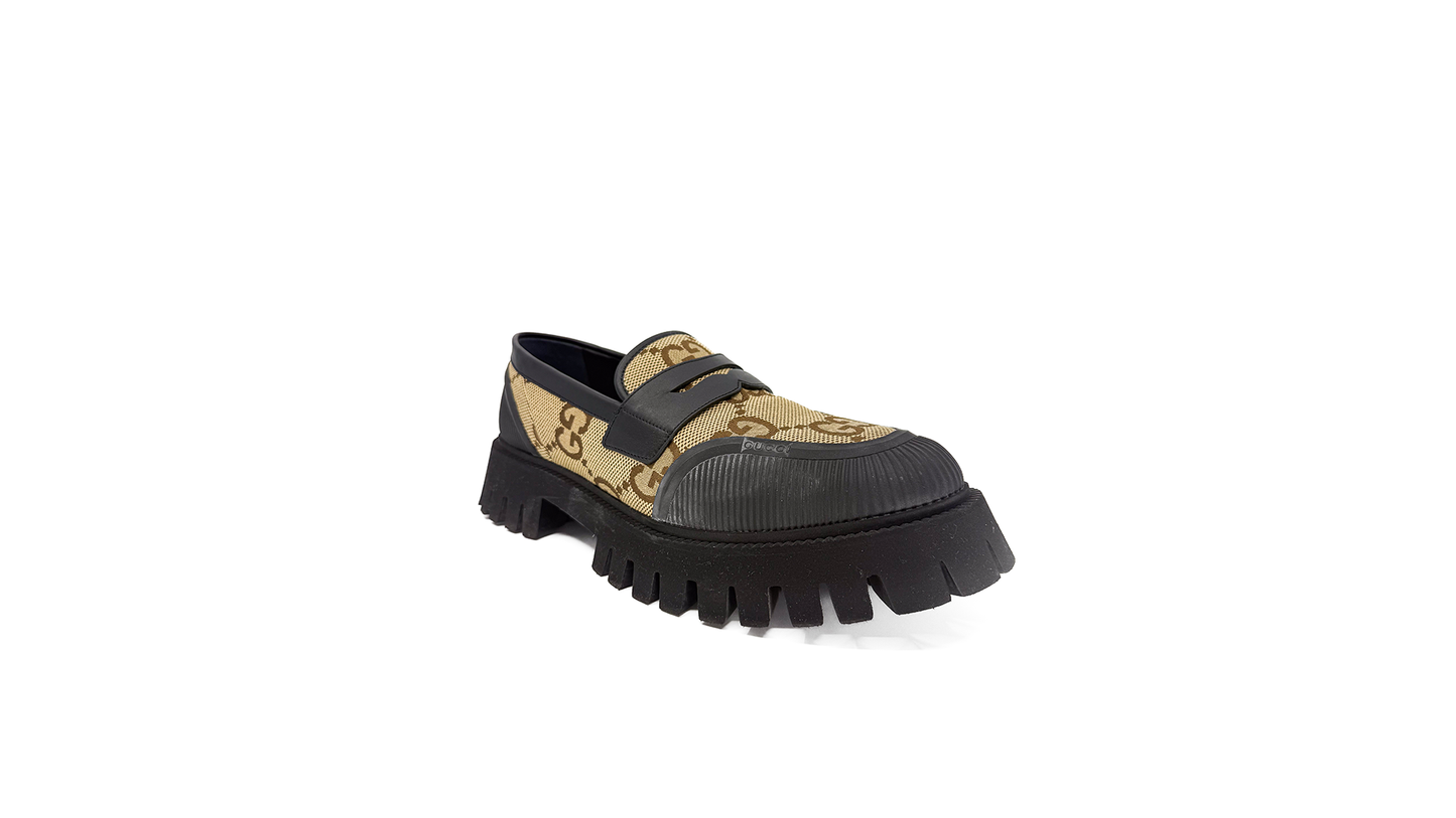 Gucci Supreme Macro GG Canvas Loafers (men)
