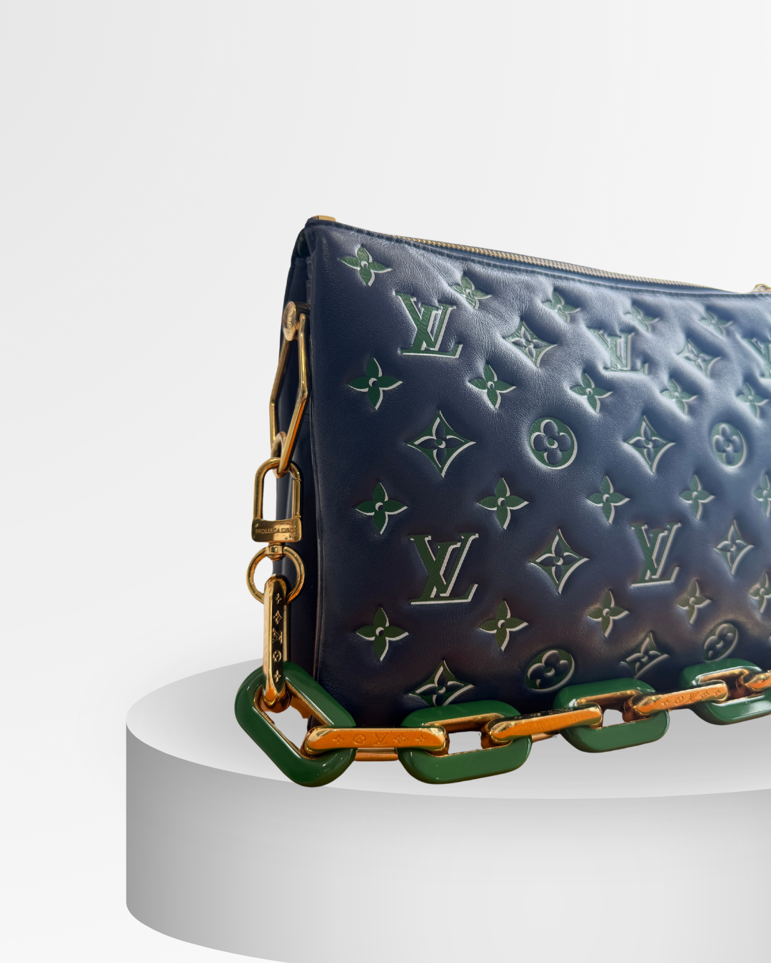 Louis Vuitton Lambskin Embossed Monogram Coussin PM (2023)