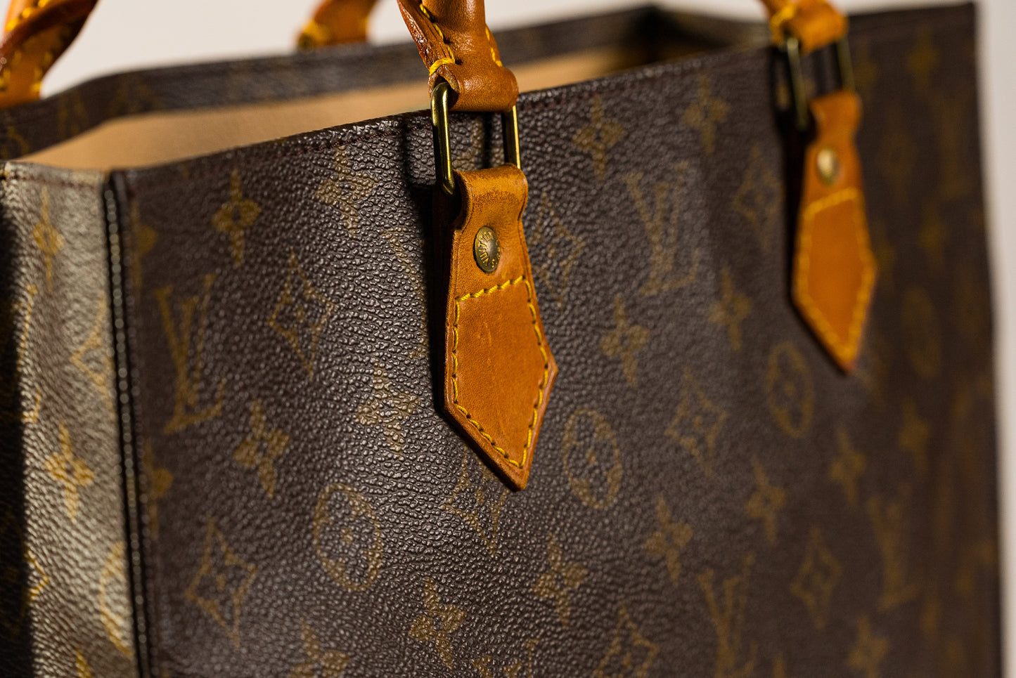 Louis Vuitton Sac Plat monogram handbag tote bag