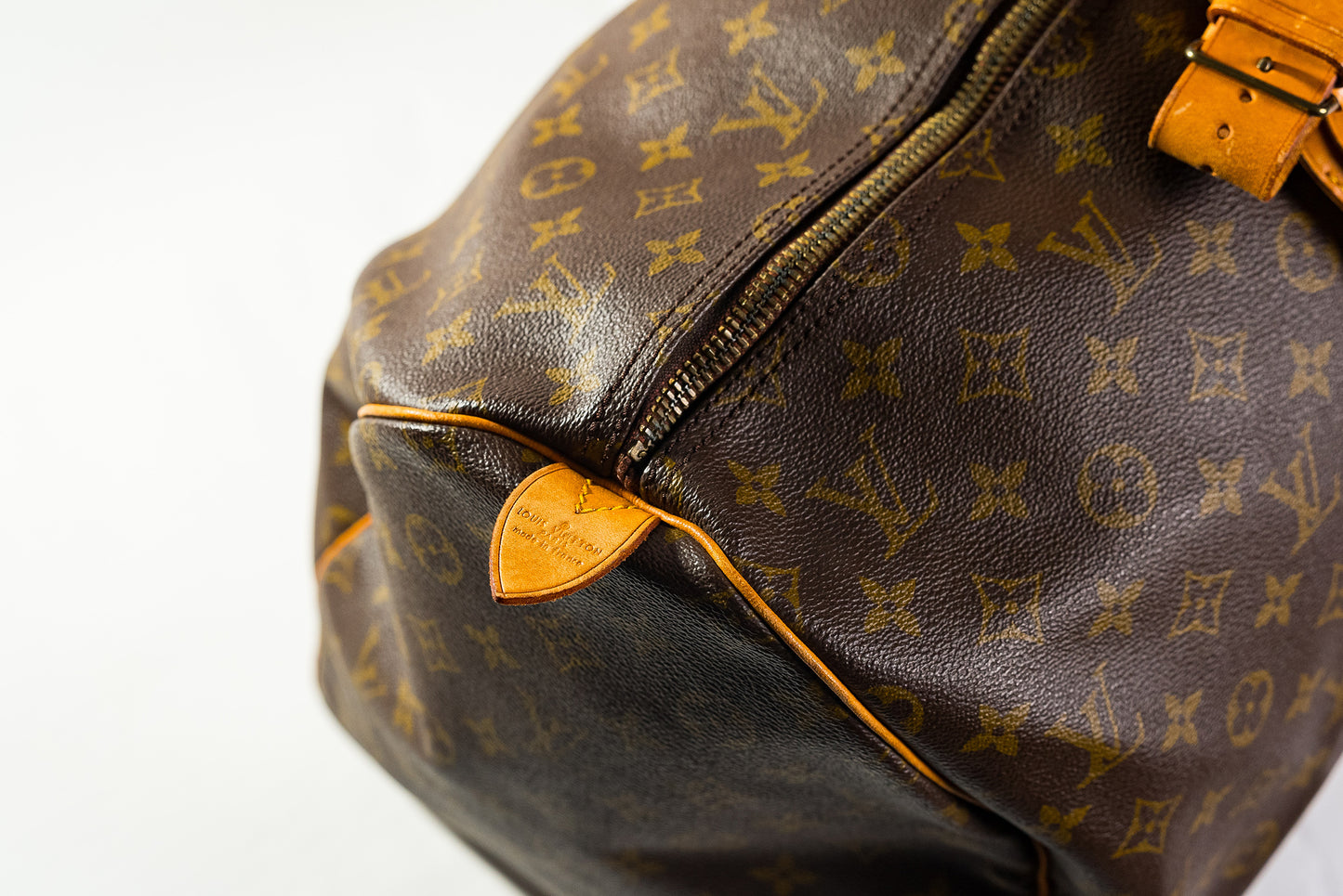 LOUIS VUITTON Keepall 55 Travel Hand Bag Monogram Leather Brown