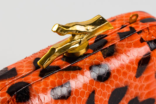 DIANE Von Fursernberg Embossed Leather Minaudière