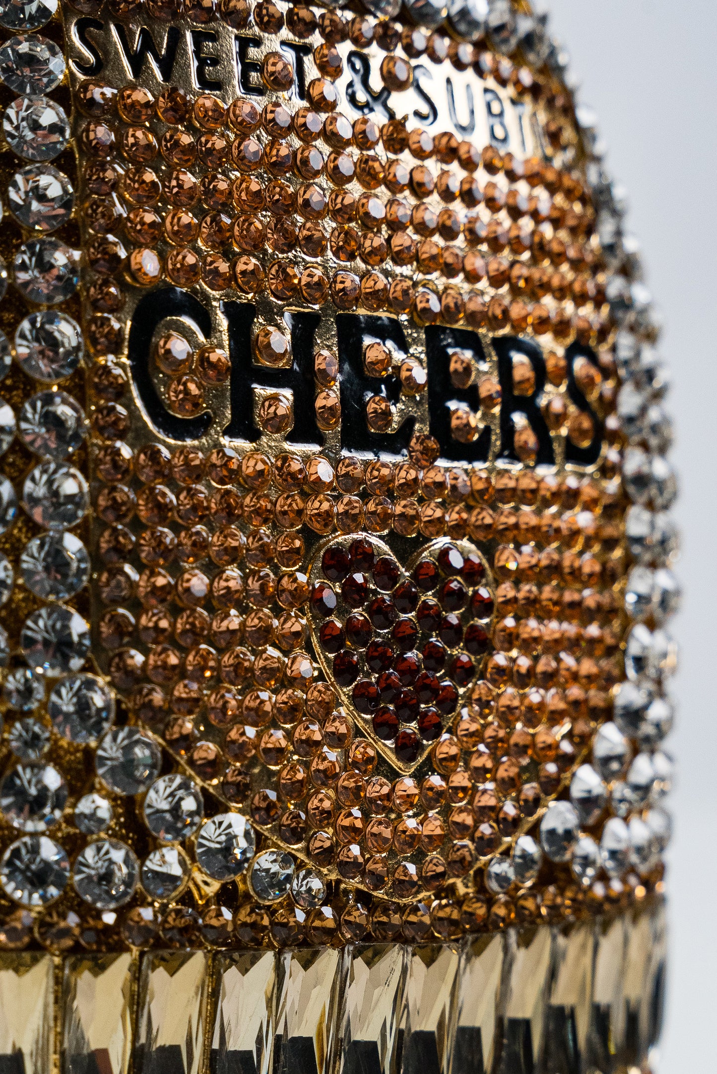 Judith Leiber Couture "Cheers" Champagne Bottle Crystal Clutch Bag