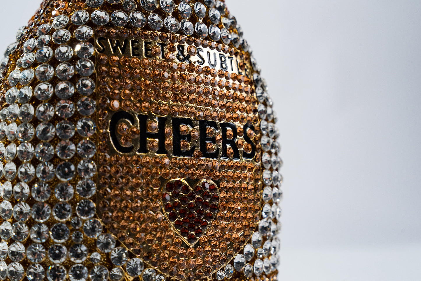 Judith Leiber Couture "Cheers" Champagne Bottle Crystal Clutch Bag