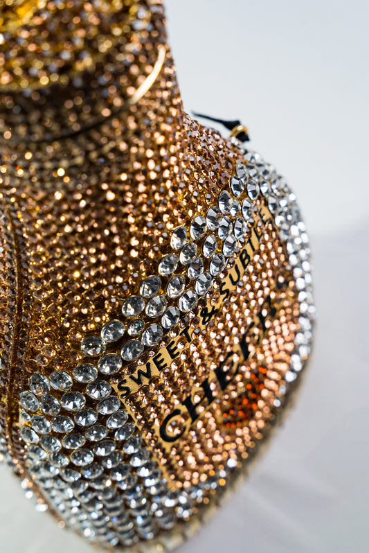 Judith Leiber Couture "Cheers" Champagne Bottle Crystal Clutch Bag