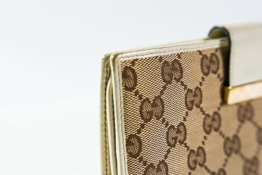 GUCCI Vintage GG Canvas Continental Wallet