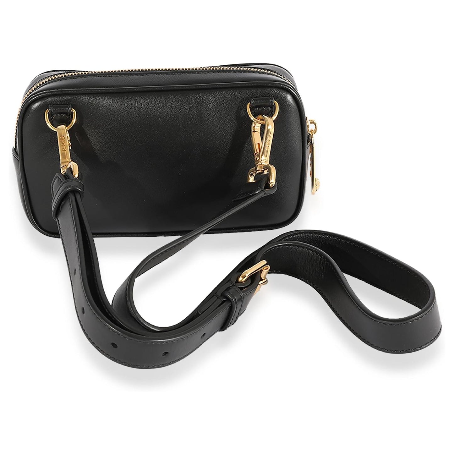 Fendi x Versace Fendace Black Logo Print Camera Case