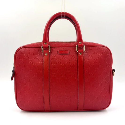 Gucci Diamante Business Bag Red Leather