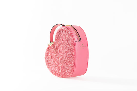 Love Shack Faux Fur Heart Purse