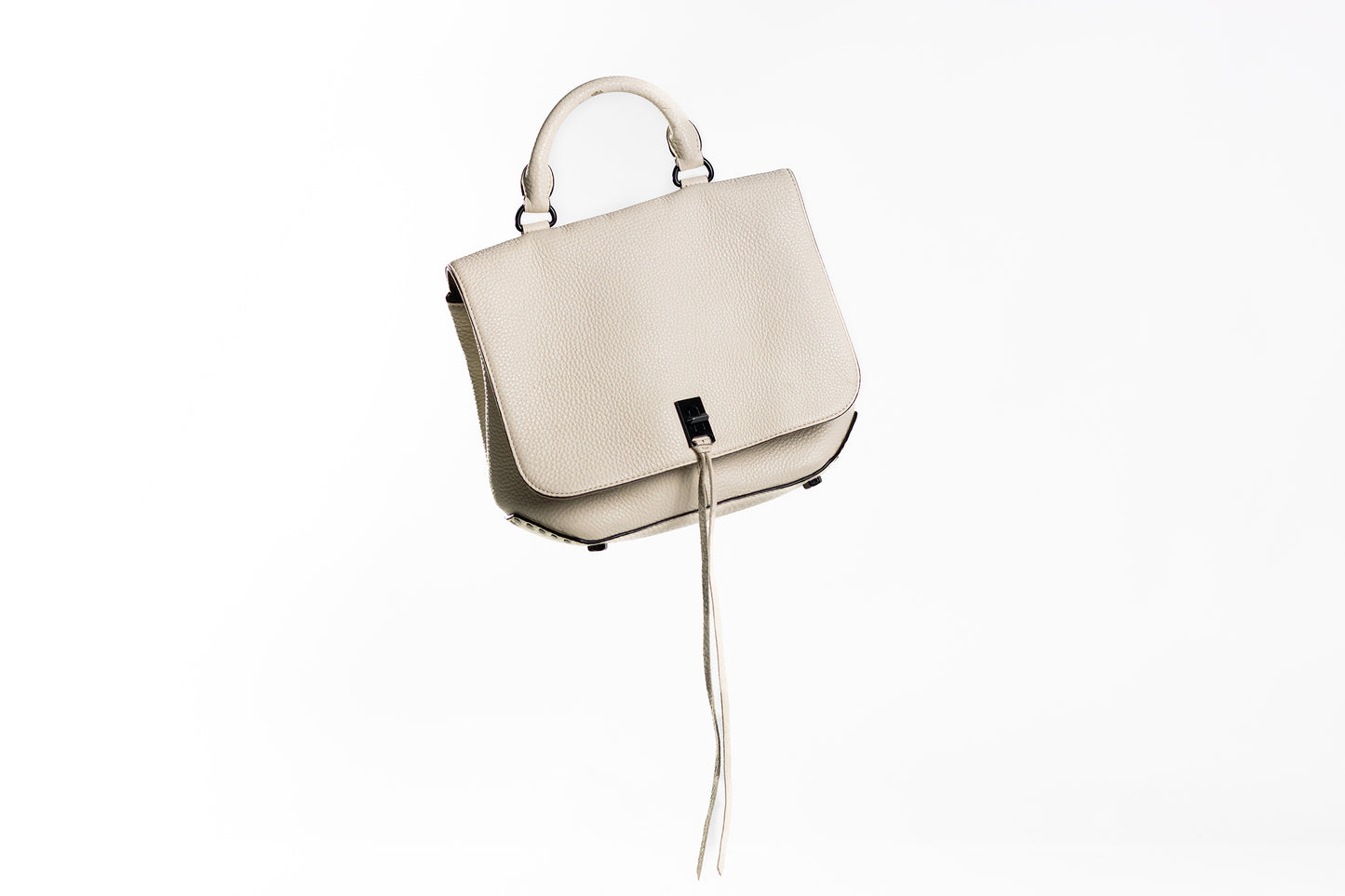 Rebecca Minkkof Leather Top Handle Bag