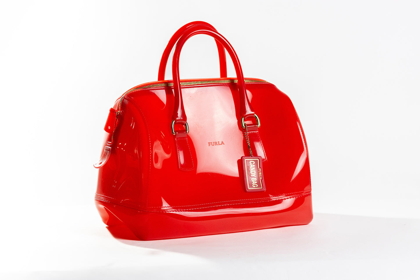 Furla Rubber Top Handle Bag