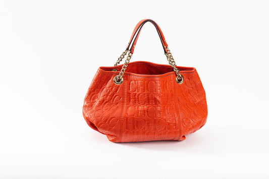 Carolina Herrera Red Monogram handbag.