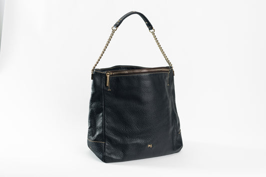 Purificación García Black Leather handbag