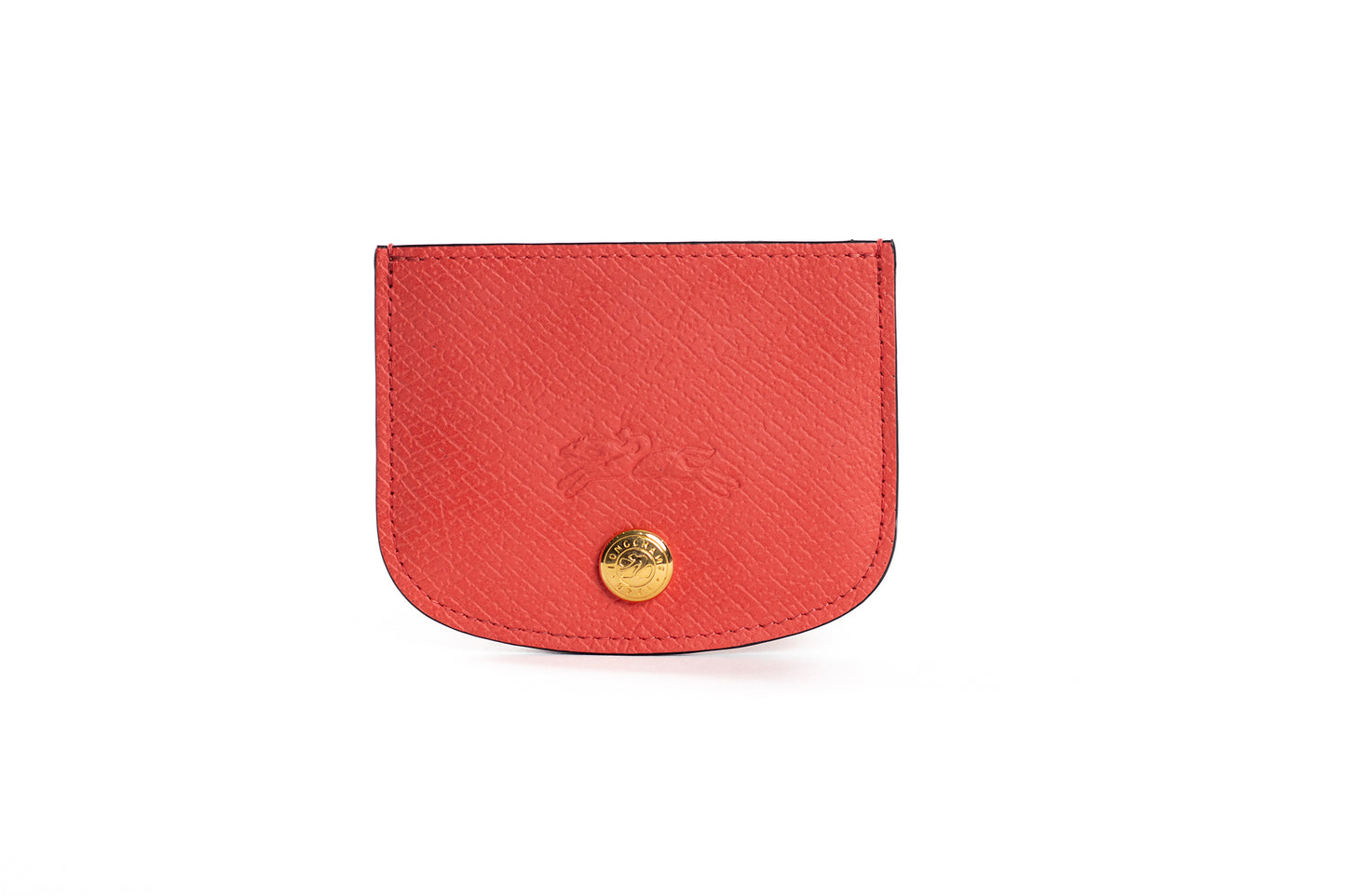 Longchamp Logo - Embossed Leather Cardholder
