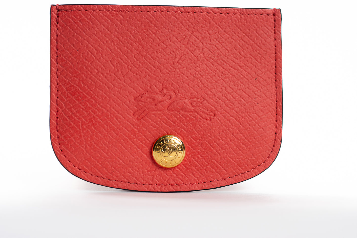 Longchamp Logo - Embossed Leather Cardholder