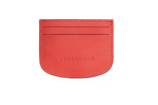 Longchamp Logo - Embossed Leather Cardholder