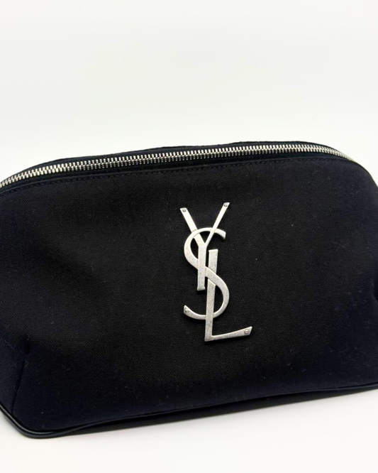 Saint Laurent canvas monogram belt bag black