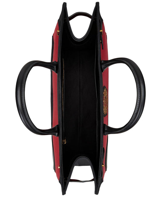 Ralph Lauren Two-Tone Canvas Large Devyn Tote Bag