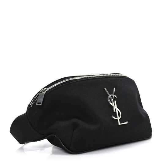 SAINT LAURENT Canvas Monogram Belt Bag