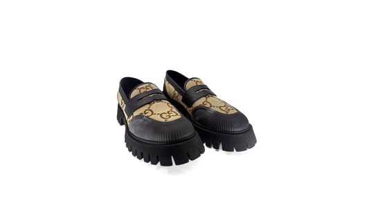 Gucci Supreme Macro GG Canvas Loafers (men)