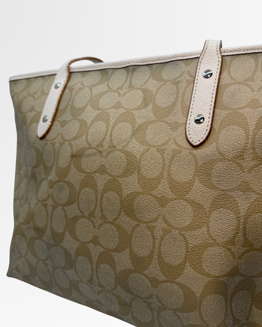 Coach Nasa Logo Space Patch City Zip tote Bag