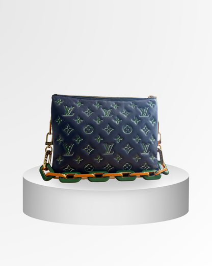 Louis Vuitton Lambskin Embossed Monogram Coussin PM (2023)