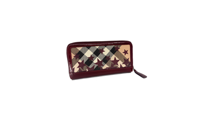 Burberry Supernova Check Stars Large Wallet