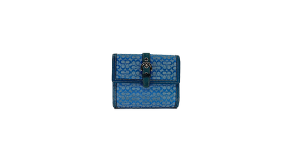 Coach Peacock Monogram Wallet