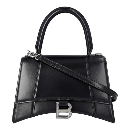 Balenciaga Black Calfskin Leather Hourglass Small Shoulder Bag