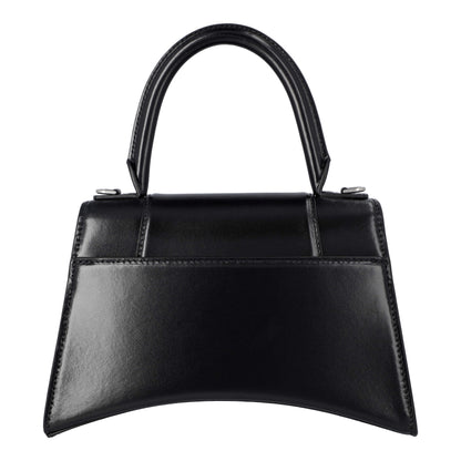 Balenciaga Black Calfskin Leather Hourglass Small Shoulder Bag