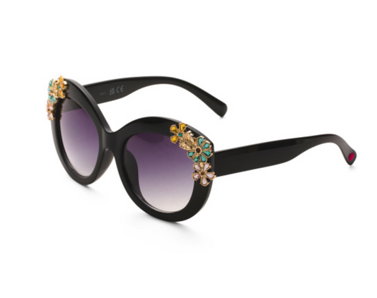 Betsey Johnson Floral Round Sunglasses