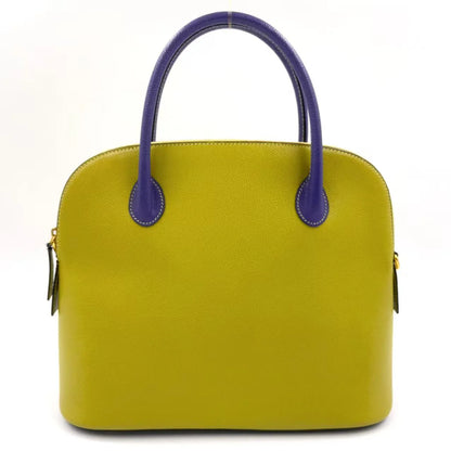 Celine Handbag Yellow - Green Purple Leather Gold.
