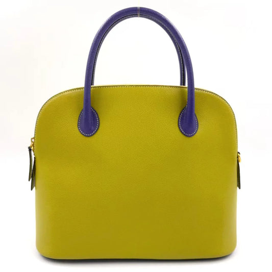 Celine Handbag Yellow - Green Purple Leather Gold.