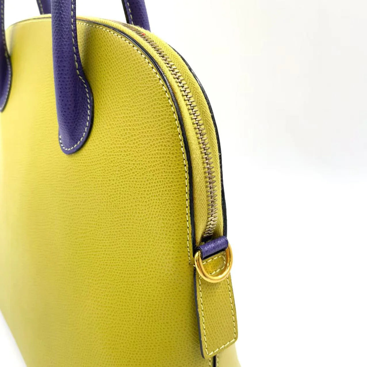 Celine Handbag Yellow - Green Purple Leather Gold.