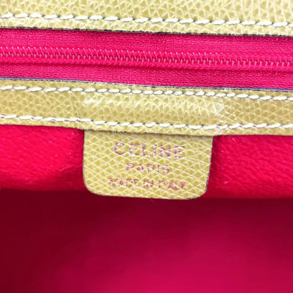 Celine Handbag Yellow - Green Purple Leather Gold.