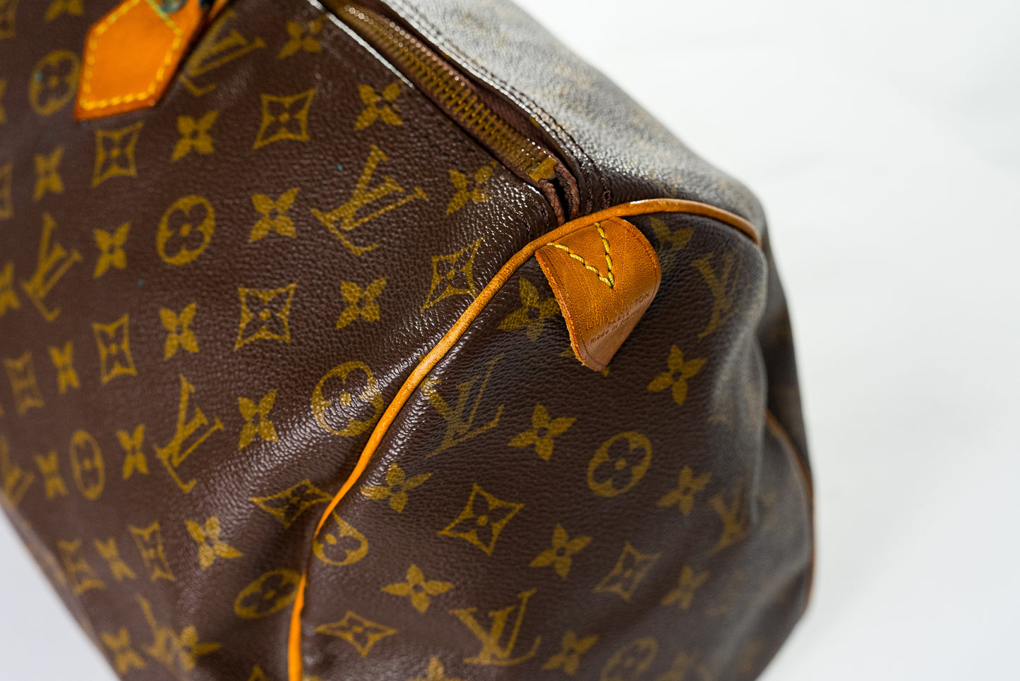 LOUIS VUITTON Keepall 55 Travel Hand Bag Monogram Leather Brown