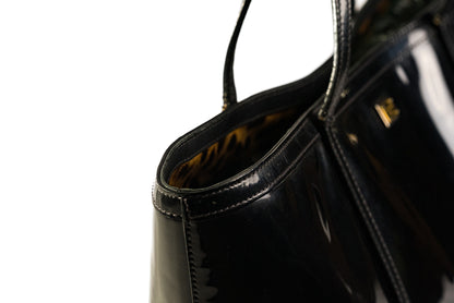 Dolce & Gabbana Black Patent Leather Miss Escape Tote