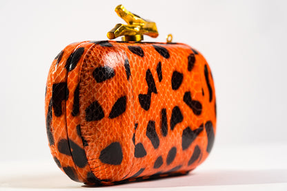 DIANE Von Fursernberg Embossed Leather Minaudière