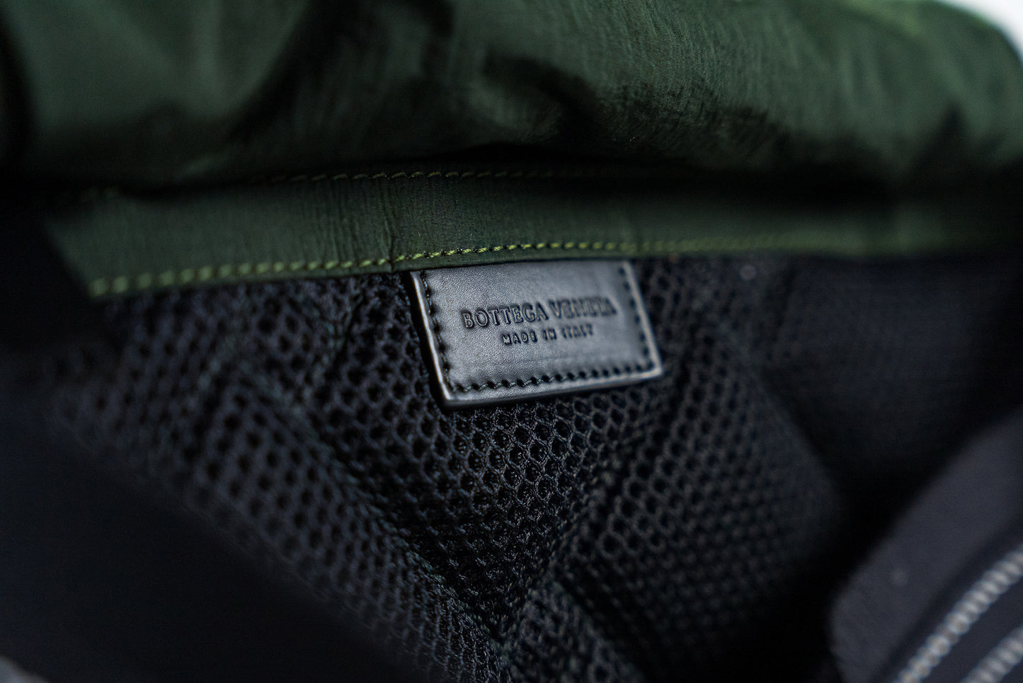 Bottega Veneta Bicolor Technical Nylon mesh belt bag