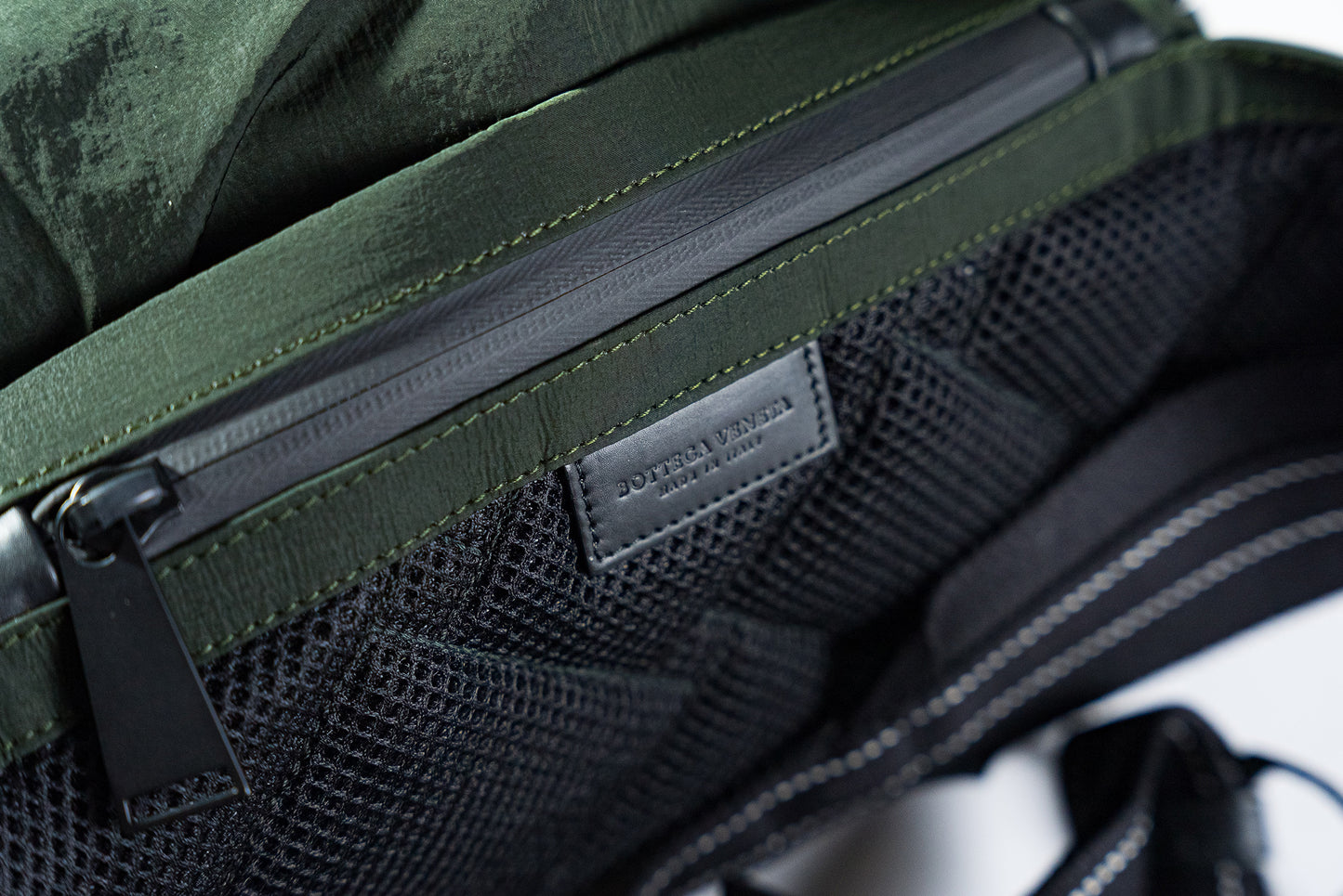 Bottega Veneta Bicolor Technical Nylon mesh belt bag