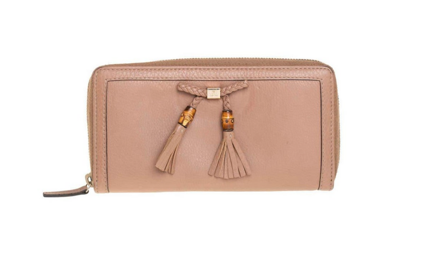 Gucci Leather Bamboo Tassel Bow Wallet