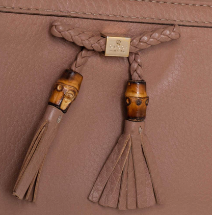 Gucci Leather Bamboo Tassel Bow Wallet