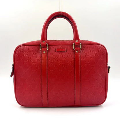 Gucci Diamante Business Bag Red Leather