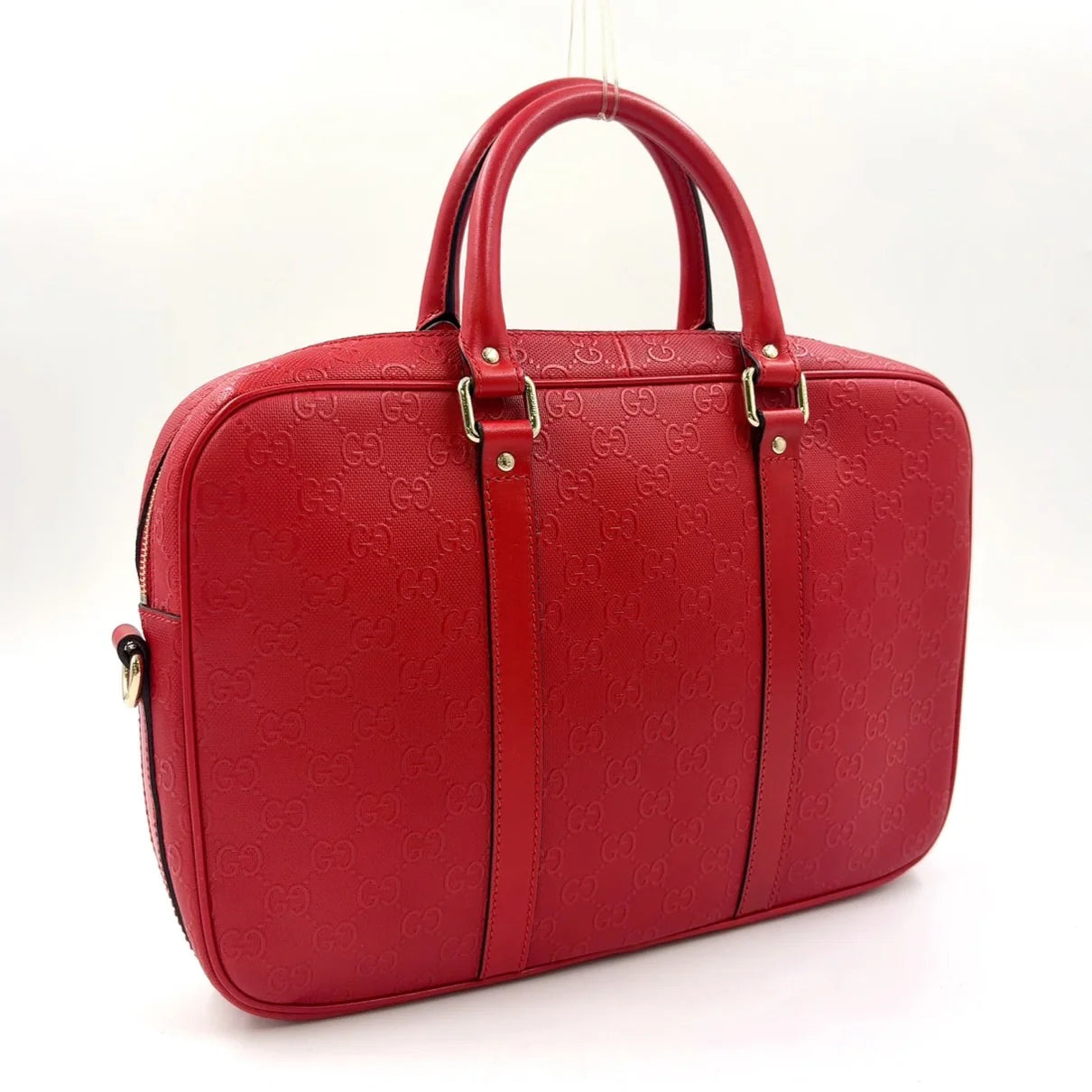 Gucci Diamante Business Bag Red Leather