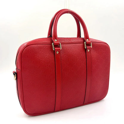 Gucci Diamante Business Bag Red Leather
