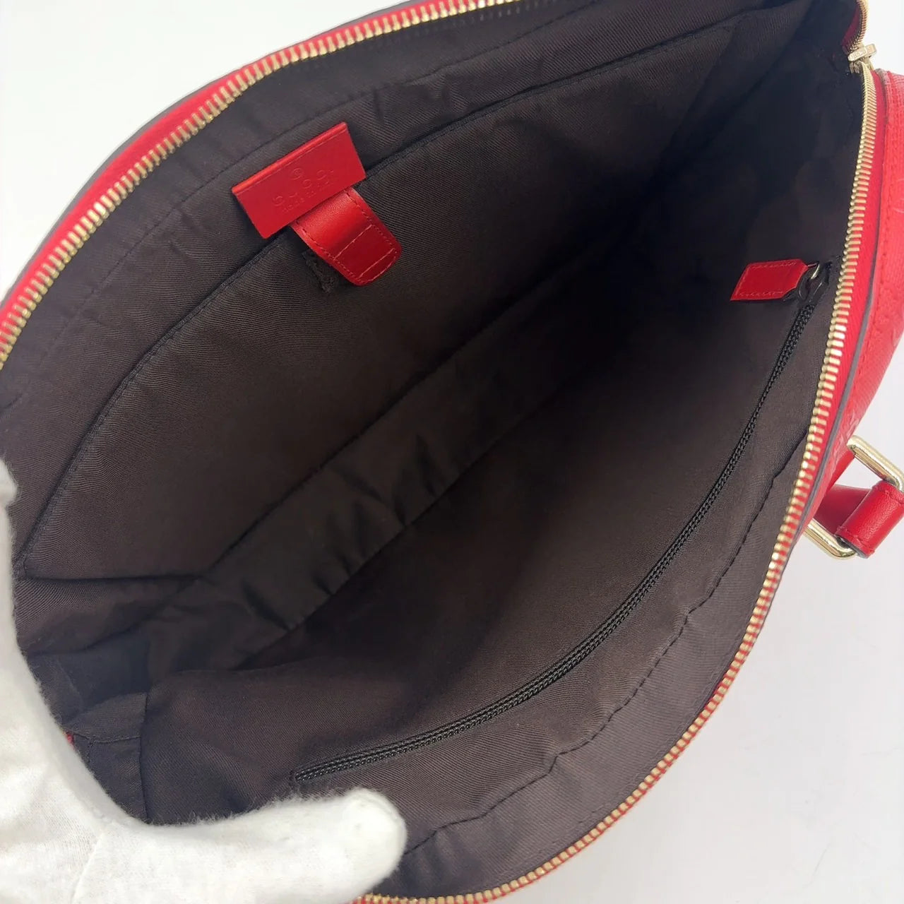 Gucci Diamante Business Bag Red Leather