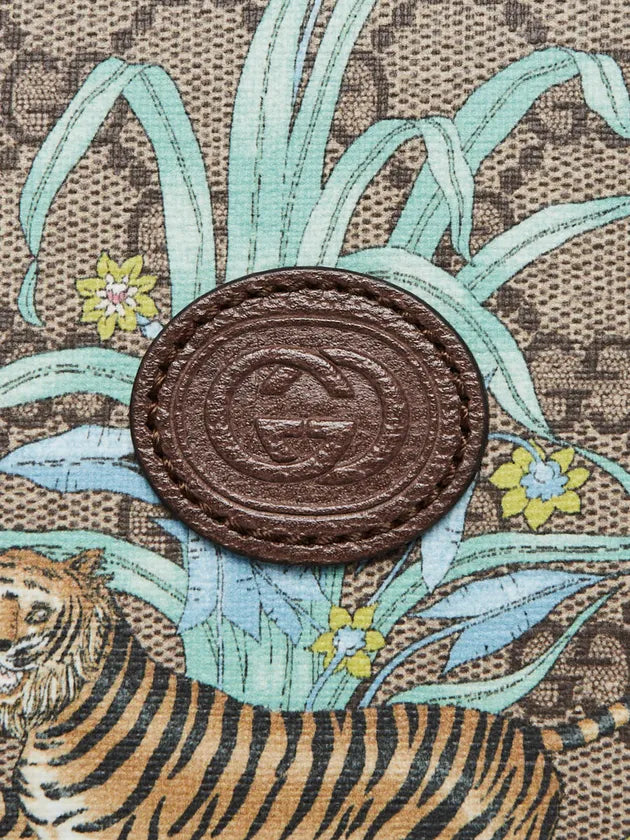 Gucci GG Tiger Print Supreme Canvas Small Tote Bag