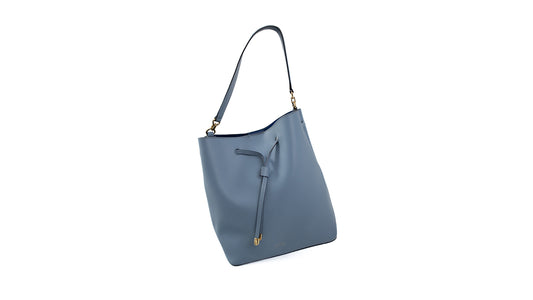 LAUREN Leather Debby Drawstring Bag