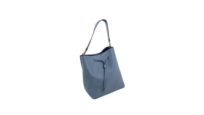 LAUREN Leather Debby Drawstring Bag