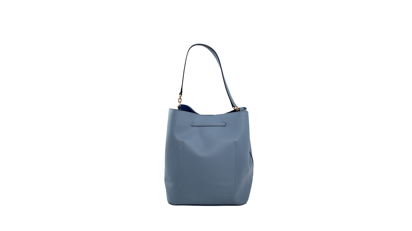 LAUREN Leather Debby Drawstring Bag