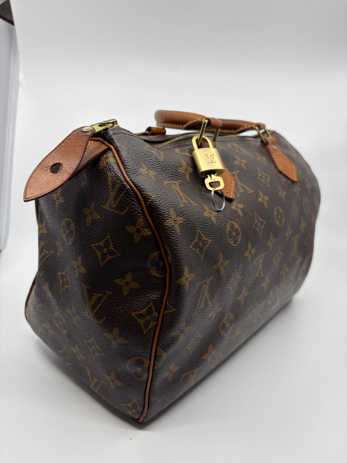 Louis Vuitton Monogram Speedy Handbag (includes Padlock & Key)